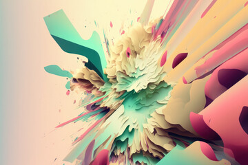 Abstract multicolor liquid effect style background. Generative ai.