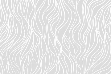 Wavy background. Hand drawn waves. Stripe abstract texture with many lines. Waved pattern. Black and white illustration for banners, flyers or posters