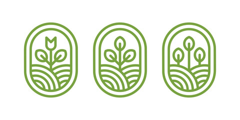 Nature logo in refreshing green color