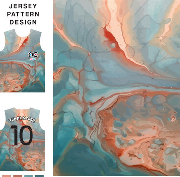 Marble Abstract concept vector jersey pattern template for printing or sublimation sports uniforms football volleyball basketball e-sports cycling and fishing Free Vector.