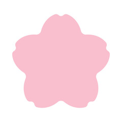 丸いフォルムがかわいい桜の花の形のアイコン- さくら･春の花のイラスト素材
