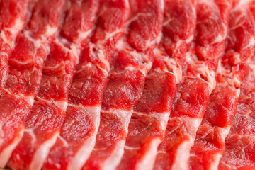Slice of beef close up texture