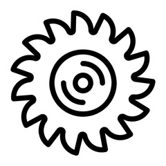 circular saw line icon