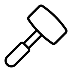 mallet line icon