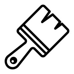 paint brush line icon