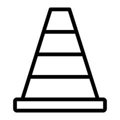 traffic cone line icon