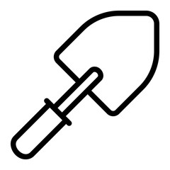 trowel line icon