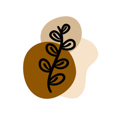 scandinavian leaf poster