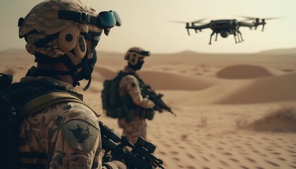 military with advanced drones of the future, to monitor the location of the enemy with Generative AI Technology.