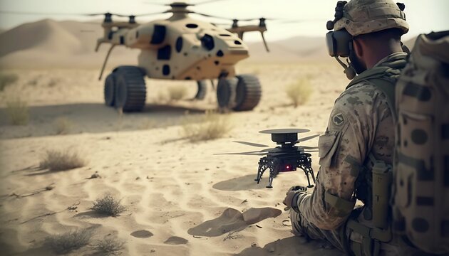 military with advanced drones of the future, to monitor the location of the enemy with Generative AI Technology.