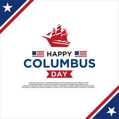 Columbus day greeting card or background vector