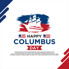 Columbus day greeting card or background vector