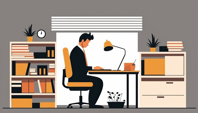 Working At Desk Clipart Images – Browse 2,543 Stock Photos, Vectors, and  Video | Adobe Stock