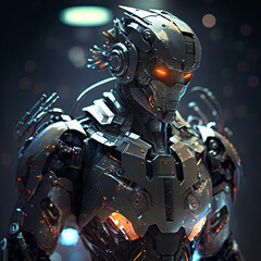 futuristic space soldier, Generative AI