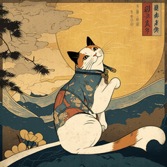 oriental cat, Generative AI