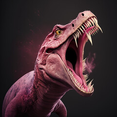 pink dinosaur, Generative AI
