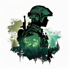 vector of a military man
, generative AI
