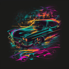 abstract background with car, Generative AI