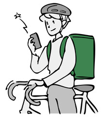 自転車でデリバリー
