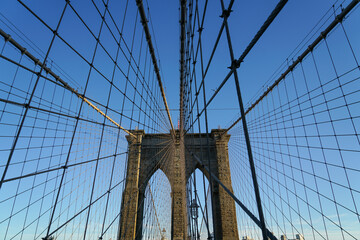 Shot of the Brooklyn Bridge in New York City