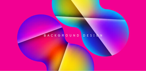 Obraz premium Colorful circle abstract background. Template for wallpaper, banner, presentation, background