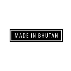 Made in Bhutan stamp icon vector logo deign template