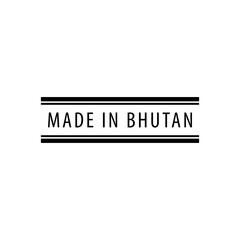 Made in Bhutan stamp icon vector logo deign template