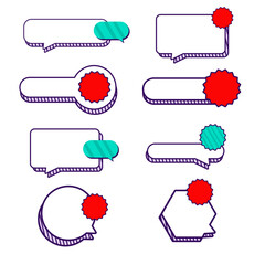 Vector chat box discount logo design