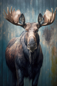 moose portrait, ai