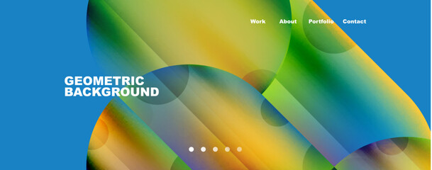 Metallic shiny fluid colors with geometric elements. Geometric abstract background for Wallpaper, Banner, Background, Card, Book Illustration, landing page