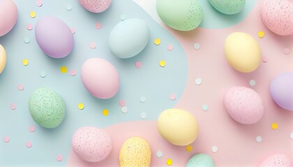 Obraz na płótnie Canvas easter Egg decoration pastel celebration Background. generative Ai