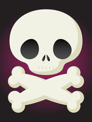 vector dangger baby skull illustration
