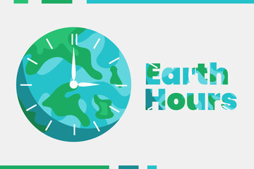 Illustration vector graphic of earth hour day