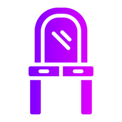 dressing table gradient icon
