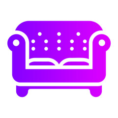 sofa gradient icon
