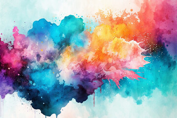 Abstract Colorful Watercolor Background For Graphic Design