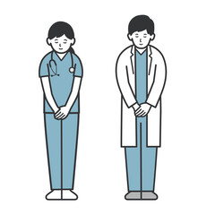 おじぎする医師