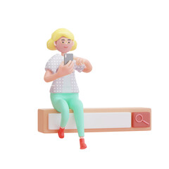 woman using smartphone