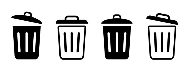 Bin Vector icons set