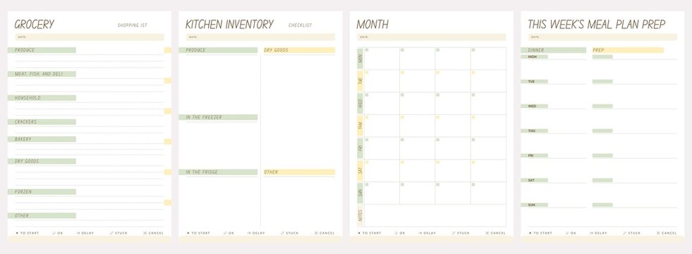 Weekly Meal Planner Printable bundle