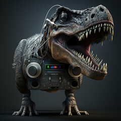 Cinematographic Dinosaur (Generated by Artificial Intelligence)