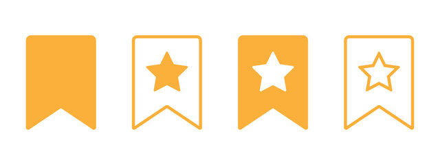 Bookmarks vector graphic icons set