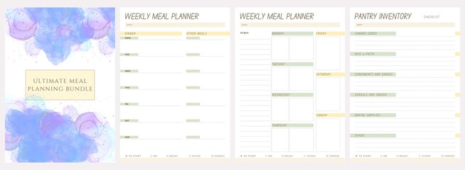 Weekly Meal Planner bundle