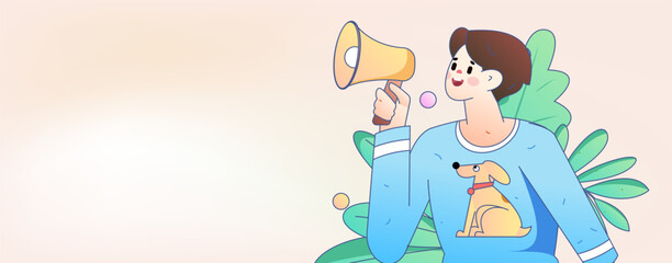 Notice bulletin vector creative flat hand drawn illustration
