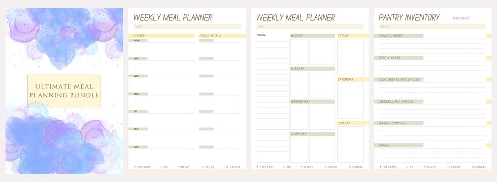 Weekly Meal Planner bundle