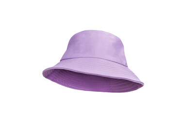 purple bucket hat isolated on white background - obrazy, fototapety, plakaty