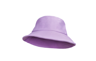 purple bucket hat isolated on white background