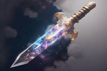 magical sword created using AI Generative Technology