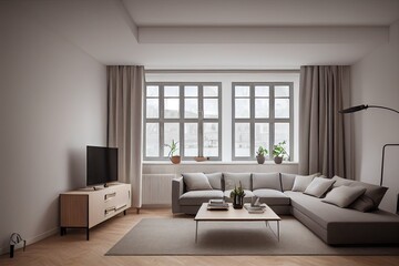 Fototapeta na wymiar Modern living room. Luxurious apartment background with contemporary design. Modern interior design.Generative AI
