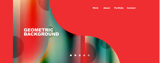 Metallic shiny fluid colors with geometric elements. Geometric abstract background for Wallpaper, Banner, Background, Card, Book Illustration, landing page